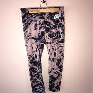 Nike Navy and Purple  Leggings